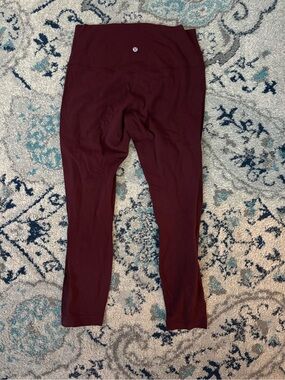 Lululemon High-Rise Maroon Leggings - Cropped Length